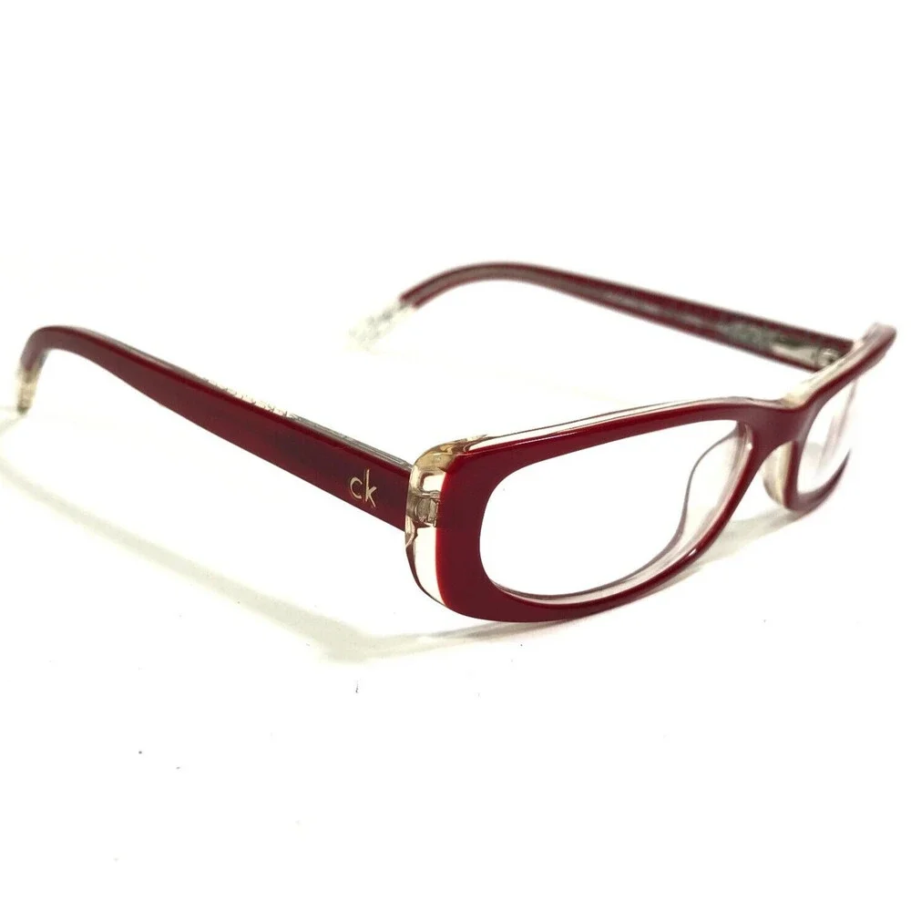 Calvin Klein Eyeglasses Frames 5590 615 Red Clear Rectangular Full Rim 50-15-135
